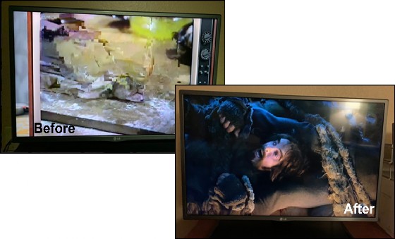 Pixilation Before and After MATV Upgrade